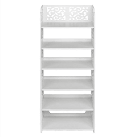 Wood Plastic Board-6 Layer Carved Shoe Rack