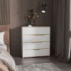 Lynbrook 4-Drawer Dresser White and Light Oak