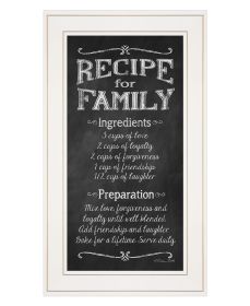 "Recipe for Family" by Susan Ball, Ready to Hang Framed Print, White Frame