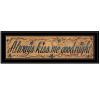 "Always Kiss Me Goodnight" By Gail Eads, Ready to Hang Framed Print, Black Frame