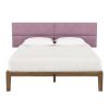Jaxx Panelist Modern Padded Headboard – Set of 4 Wall Mounted Panels (Each 11.25" x 38")- King, Plum Microvelvet