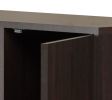 Espresso 2-Door Wine Cabinet with Stemware Rack