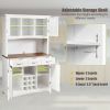 Kitchen Storage Cabinet Cupboard with Wine Rack and Drawers