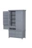[Assembly&Show Video Available] TOPMAX Freestanding Large Kitchen Pantry Wooden Kitchen Storage Cabinet Cupboard with 8 Door Shelves