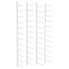 Wall Mounted Wine Rack for 24 Bottles 2 pcs White Iron