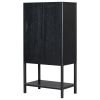 U_STYLE Sophisticated Oak Veneer Cabinet with multiple storage functions,Suitable for Study,Entryway, Hallway, Living Room, Foyer