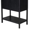 U_STYLE Sophisticated Oak Veneer Cabinet with multiple storage functions,Suitable for Study,Entryway, Hallway, Living Room, Foyer