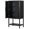 U_STYLE Sophisticated Oak Veneer Cabinet with multiple storage functions,Suitable for Study,Entryway, Hallway, Living Room, Foyer