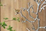 17x5.5x22" Metal Branch Wall Sculptures with Bird Accents, Set of 2