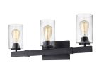 Melchie Matte Black 3-light Wall Sconce