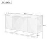 U_STYLE Mahogany Veneer Modern Sideboard with Unique Metal Legs,Suitable for Study,Entryway, Hallway, Living Room, Foyer