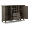 Bedford - Sideboard Buffet and Wine Rack - Farmhouse Grey