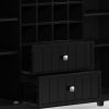 Bedford - Sideboard Buffet and Wine Rack - Black
