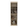 Being Kava Bar Cabinet, Double Door, Two Shelves, Sixteen Built-in Wine Rack -Light Pine
