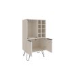 Bar Cabinet Gassville: Sleek Wine Glass Rack, Bottle Storage & Glass Door Cabinet