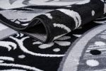 Jersey Area Rugs, Carpets For Livingroom, 7x10 Area Rugs ,1843 Black-Grey