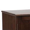 Draper - Mid Century Sideboard Buffet and Wine Rack - Medium Auburn Brown