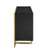 U_STYLE Mahogany Veneer Modern Sideboard with Unique Metal Legs,Suitable for Study,Entryway, Hallway, Living Room, Foyer