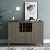 Bedford - Sideboard Buffet and Wine Rack - Farmhouse Grey