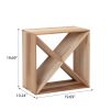 Set of 2 24 Bottle Wine Rack, Wine Storage Cube for Bar Kitchen Cellar, Wood Crate in Natural