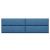 Jaxx Panelist Modern Padded Headboard – Set of 4 Wall Mounted Panels (Each 11.25" x 38") - King, Petrol Blue Microvelvet