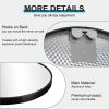 36"*24"Aluminum alloy fine-edged right-angle arched black wall mirror Decorative Bathroom Mirror with Elegant Scalloped Design (Double sided)