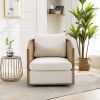 COOLMORE Swivel Barrel Chair, Comfy Round Accent Sofa Chair for Living Room, 360 Degree Swivel Barrel Club Chair, Leisure Arm Chair for Nursery, Hotel