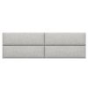 Jaxx Panelist Modern Padded Headboard – Set of 4 Wall Mounted Panels (Each 11.25" x 38") - King, Limestone Grey Microvelvet