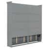Queen Size Murphy Bed Wall Bed with Top Cabinets & Wine Rack ,Gray