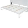 Queen Size Murphy Bed Wall Bed with Top Cabinets & Wine Rack ,White