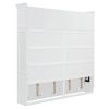Queen Size Murphy Bed Wall Bed with Top Cabinets & Wine Rack ,White