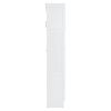 Queen Size Murphy Bed Wall Bed with Top Cabinets & Wine Rack ,White
