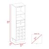 Classic Bar Cabinet; Two Drawers; Twelve Built-in Wine Rack-Black