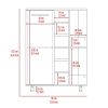 Bar Cart; Two External Shelves; Four Casters; Six Built-in Wine Rack; Single Door Cabinet -Black
