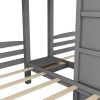 Twin over Twin & Twin Bunk Bed with Built-in Staircase and Storage Drawer