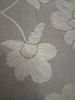 Handmade Floral Embroidered Cotton Chambray Throw Pillow Cover  20x20 inches