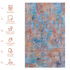 4x6 Area Rug, Washable Rug, Low-Pile, Non-Slip, Non-Shedding, Foldable, Kid & Pet Friendly - Area Rugs for living room, bedroom, kitchen