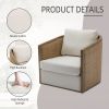 COOLMORE Swivel Barrel Chair, Comfy Round Accent Sofa Chair for Living Room, 360 Degree Swivel Barrel Club Chair, Leisure Arm Chair for Nursery, Hotel