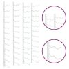 Wall Mounted Wine Rack for 24 Bottles 2 pcs White Iron