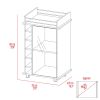 Dukat Bar Cart; Two Shelves; Six Built-in Wine Rack; Four Casters -White