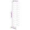 Wall Mounted Wine Rack for 24 Bottles 2 pcs White Iron