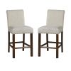 Upholstered Counter Stool with Nailhead Trim Set of 2