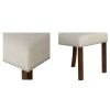 Upholstered Dining Chair with Nailhead Trim Set of 2