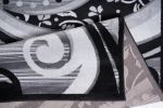 Jersey Area Rugs, Carpets For Livingroom, 7x10 Area Rugs ,1843 Black-Grey
