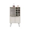 Bar Cabinet Gassville: Sleek Wine Glass Rack, Bottle Storage & Glass Door Cabinet