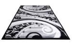 Jersey Area Rugs, Carpets For Livingroom, 7x10 Area Rugs ,1843 Black-Grey