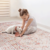 Naar Beige Area Rug, Washable Rug, Low-Pile, Non-Slip, Non-Shedding, Foldable, Kid & Pet Friendly - Area Rugs for living room, bedroom, kitchen