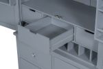 [Assembly&Show Video Available] TOPMAX Freestanding Large Kitchen Pantry Wooden Kitchen Storage Cabinet Cupboard with 8 Door Shelves