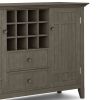 Bedford - Sideboard Buffet and Wine Rack - Farmhouse Grey