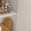 Kitchen Island Trolley With Solid Wood Top, Wine Storage, Spice Rack, Towel Rack, Wine Glass Holder